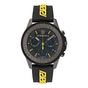 Versace  Greca Action Chrono Silicone Watch Grey Mens